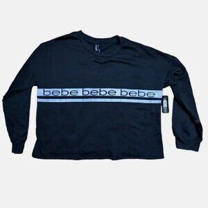 Bebe Sleepwear Logo Pajama Top Pullover Long Sleeve Sweatshirt Women's Size 3x